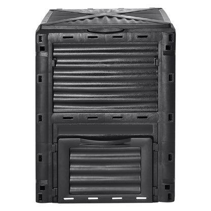 Garden Compost Bin 80 Gal, BPA Free Composter, Large Capacity Outdoor Composting Bin with Top Lid and Bottom Door, Easy Assembling, Lightweight, Fast Creation of Fertile Soil