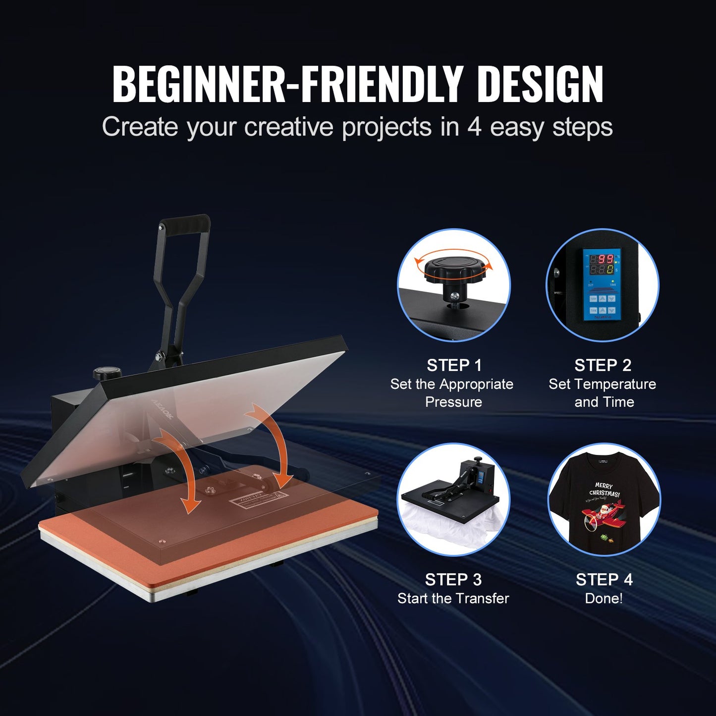 Värmepress 16 x 24 tum/40,6 x 61 cm sublimeringsskrivare transfer för gör-det-själv-t-shirt