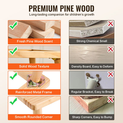 Sensoriskt bord för småbarn, aktivitetsbord för barn med 3 hopfällbara förvaringsfack och dubbelsidig bräda, sand- och vattenbord för inomhus-/utomhuslek, sensoriskt bord i trä för barn för att rita, studera, äta