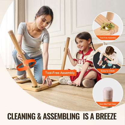 Sensoriskt bord för småbarn, aktivitetsbord för barn med 3 hopfällbara förvaringsfack och dubbelsidig bräda, sand- och vattenbord för inomhus-/utomhuslek, sensoriskt bord i trä för barn för att rita, studera, äta