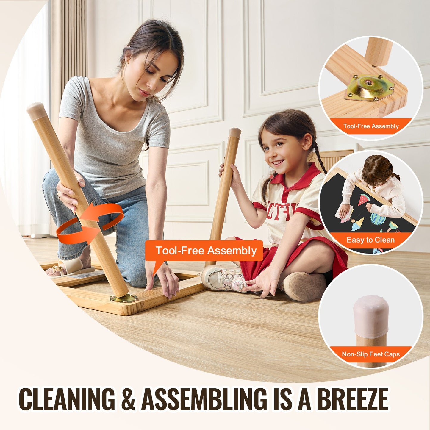 Sensoriskt bord för småbarn, aktivitetsbord för barn med 3 hopfällbara förvaringsfack och pappersrullhållare, sand- och vattenbord för inomhus-/utomhuslek, sensoriskt ritbord i trä för barn, present till pojkar och flickor