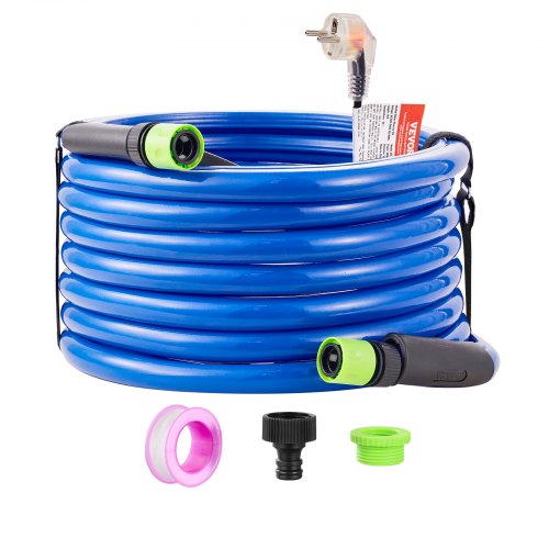 25ft Heated Water Hose for RV, Heated Drinking Water Hose Antifreeze to -45°F, Automatic Self-regulating, 5/8" I.D. with Quick-connect Fitting Set, Lead and BPA Free