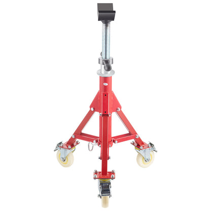 Pipe Stand, Pipe Jack Stand, V Head Pipe Stand Adjustable Height 20-37 Inch, Pipe Jack Stands with Casters 882 LB, Folding Portable Pipe Stands 1/8 to 12 Inch Pipe Supporting, Steel Jack Stand