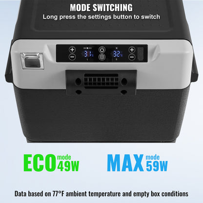 Portable Car Refrigerator, 12 Volt Car Refrigerator Fridge, 60 L / 63.4 QT Single Zone Portable Freezer, -4℉-68℉ Adjustable Temperature, Compressor Cooler for Home, Outdoor, Camping, RV, Car