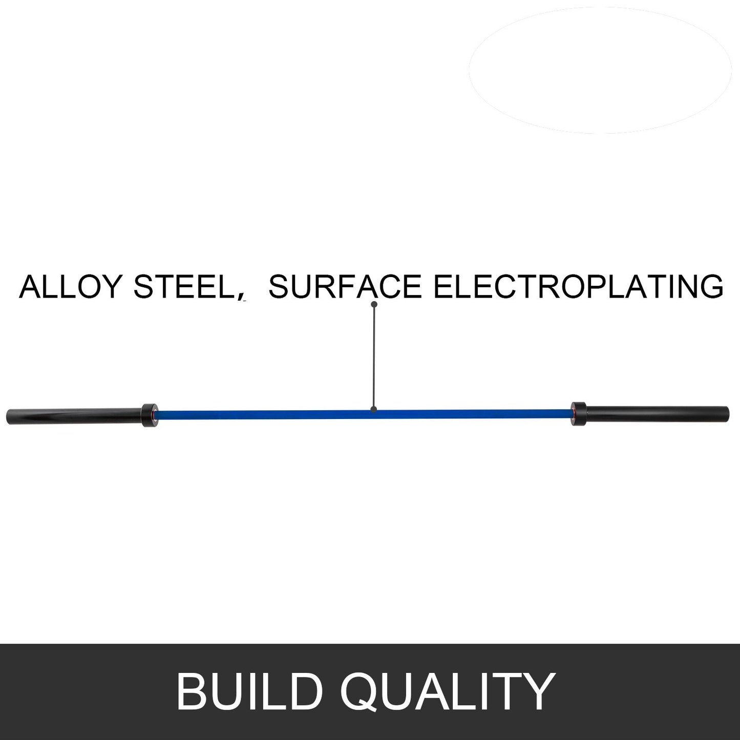 2m skivstång blå 15 kg tyngdlyftningsstång träning fitness övning bänkpressstång för tyngdlyftningsstång viktstång bänklyft knäböj med spännen och klämmor
