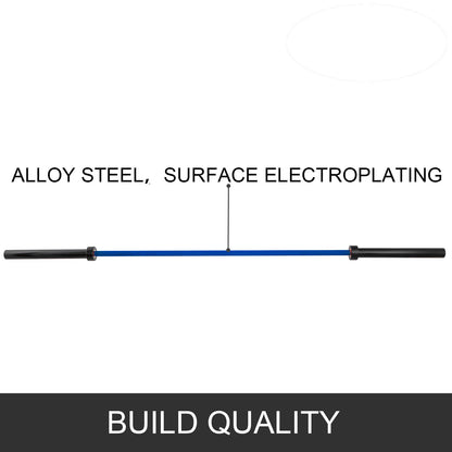 2m skivstång blå 15 kg tyngdlyftningsstång träning fitness övning bänkpressstång för tyngdlyftningsstång viktstång bänklyft knäböj med spännen och klämmor