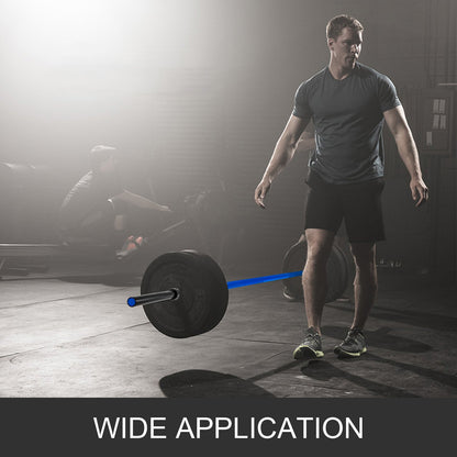 2m skivstång blå 15 kg tyngdlyftningsstång träning fitness övning bänkpressstång för tyngdlyftningsstång viktstång bänklyft knäböj med spännen och klämmor