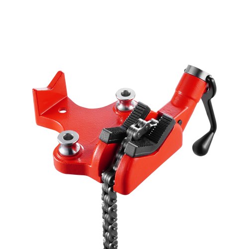 Heavy-Duty Pipe Chain Vise, 1/4" - 6" Pipe Capacity, 28" Rugged Chain & Cast Iron Base, Industrial-Grade Pipe Clamping for Plumbing, Automotive Repairs, Metalworking