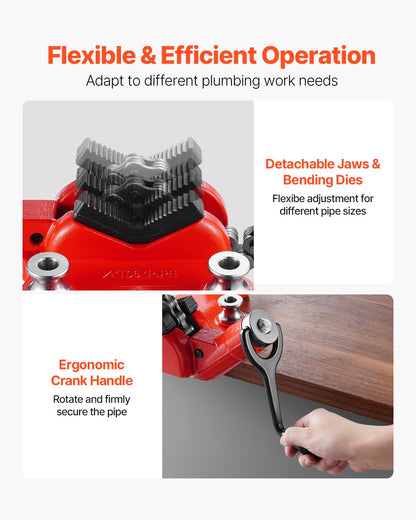 Heavy-Duty Pipe Chain Vise, 1/4" - 6" Pipe Capacity, 28" Rugged Chain & Cast Iron Base, Industrial-Grade Pipe Clamping for Plumbing, Automotive Repairs, Metalworking
