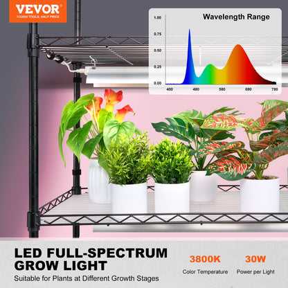 Plant Stand with Grow Light, 6 Tiers, 150W Indoor Grow Light Shelf 3 Spectrum Lights Modes Metal Plant Shelf with Timer Garden Plant Grow Rack for Seed Starting 35.4" L x 13.8" W x 70.9" H