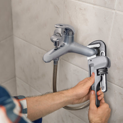 Pipe Wrench, 14" Aluminum Straight Pipe Wrench, Automatic Jaw Adjustment, Adjustable Plumbing Wrench, Easy to Carry, Ergonomic Handle, Hangable Design, for Water Pipes, Automotive Repairs