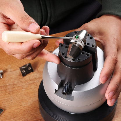 Graveringsblock 5 tums kulskruvstycke för infattning av smycken, kulskruvstycke för gravyr med 34 delar och gummibas