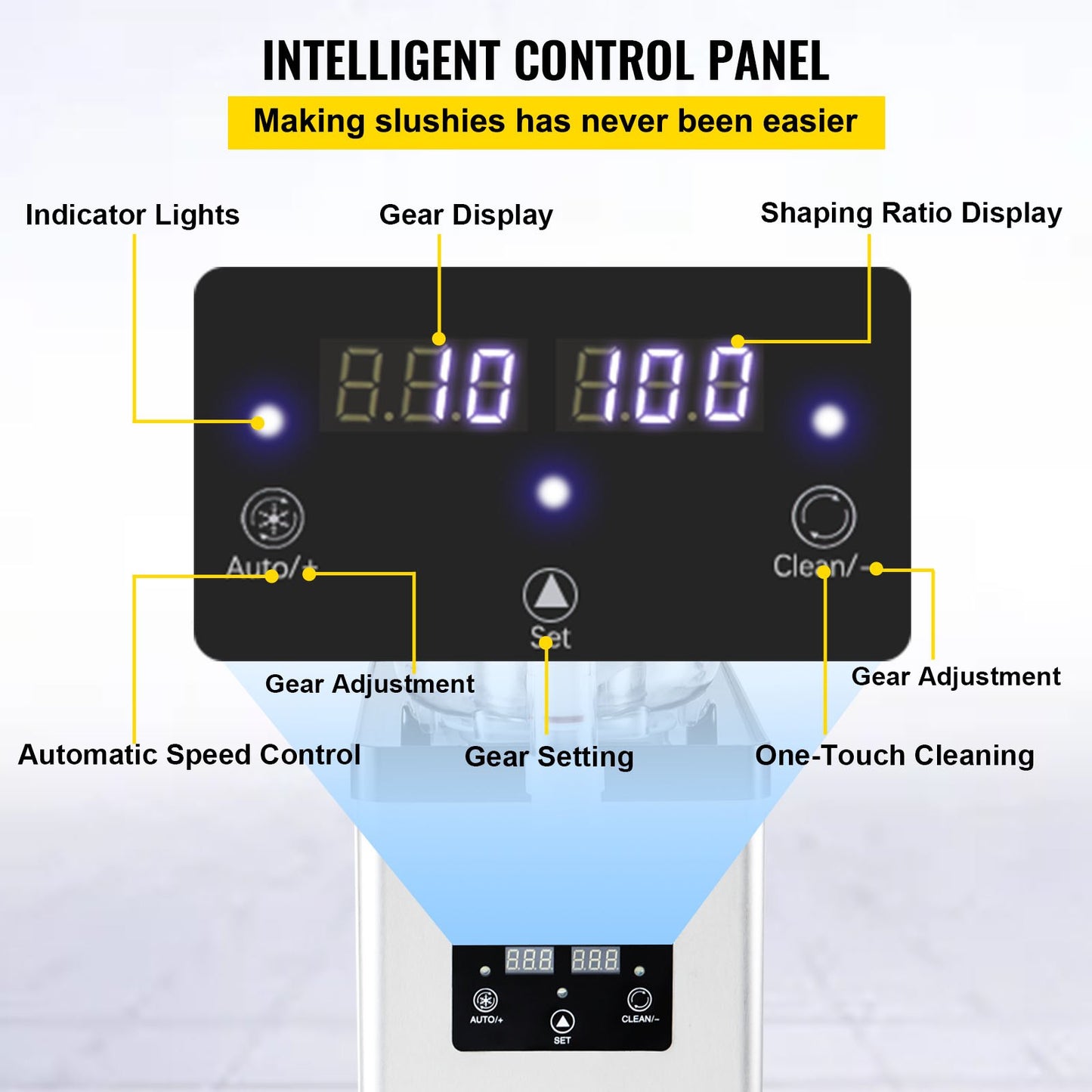 Commercial Slushy Machine, 6L/1.6 Gallons 25 Cups Single-Bowl, 705W 220V, Stainless Steel Margarita Smoothie Frozen Drink Maker, Slushie Machine for Supermarkets Cafes Restaurants Bars Home Use