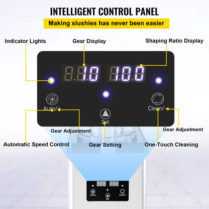 Commercial Slushy Machine, 6L/1.6 Gallons 25 Cups Single-Bowl, 705W 220V, Stainless Steel Margarita Smoothie Frozen Drink Maker, Slushie Machine for Supermarkets Cafes Restaurants Bars Home Use