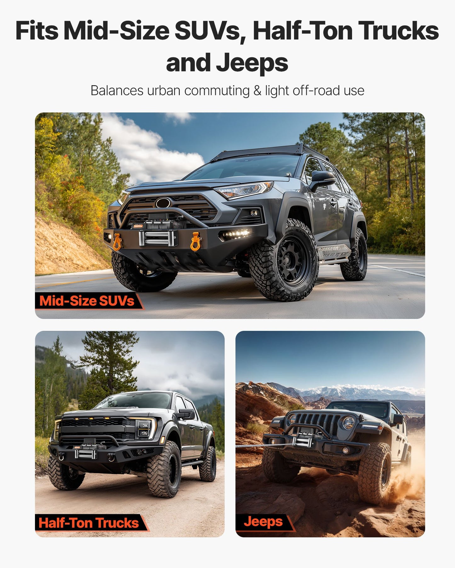 Electric Winch, 4500 kg Load Capacity, 12V DC Truck Winch with Φ8.3 mm x 19.8 m Steel Rope, Wireless & Wired Remote Control, IP55 Waterproof for Towing SUV Jeep Trailer Boat Off-Road Vehicle