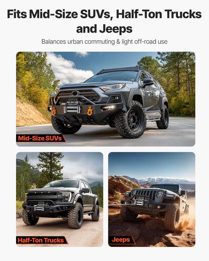 Electric Winch, 4500 kg Load Capacity, 12V DC Truck Winch with Φ8.3 mm x 19.8 m Steel Rope, Wireless & Wired Remote Control, IP55 Waterproof for Towing SUV Jeep Trailer Boat Off-Road Vehicle