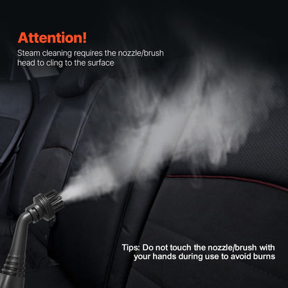 Steam Cleaner, Multipurpose Powerful Steamer with 27 Accessories, Steamer Cleaing with Extra-Long Power Cord, 53 oz Tank and Portable Handle, for Grout, Tile, Floors, Appliances, Home & Car