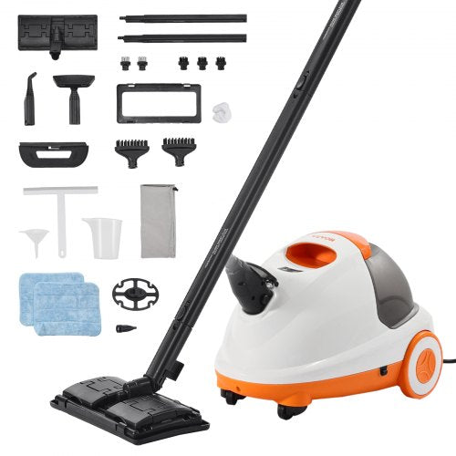 Steam Cleaner, Multipurpose Powerful Steamer with 23 Accessories, Steamer Cleaing with Extra-Long Power Cord, 88 oz Tank and Portable Handle, for Grout, Tile, Floors, Appliances, Home & Car