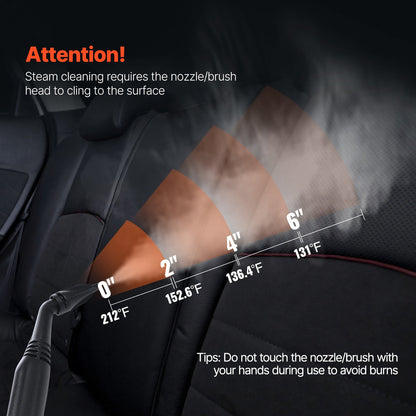 Steam Cleaner, Multipurpose Powerful Steamer with 23 Accessories, Steamer Cleaing with Extra-Long Power Cord, 88 oz Tank and Portable Handle, for Grout, Tile, Floors, Appliances, Home & Car