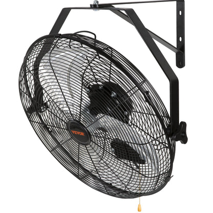 Wall Fan, 57cm Waterproof Wall Fan, 3 Speeds, 4150 CFM, Commercial Residential Fan for Cooling Warehouse, Greenhouse, Workshop, Patio, Black