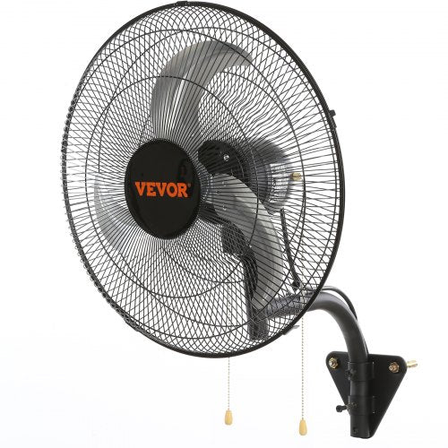 Wall Fan, 17.5 inch Wall Fan 4000 CFM, 3 Speeds, Residential and Commercial Fan for Cooling Warehouses, Greenhouses, Workshops, Patios and Basements, Black