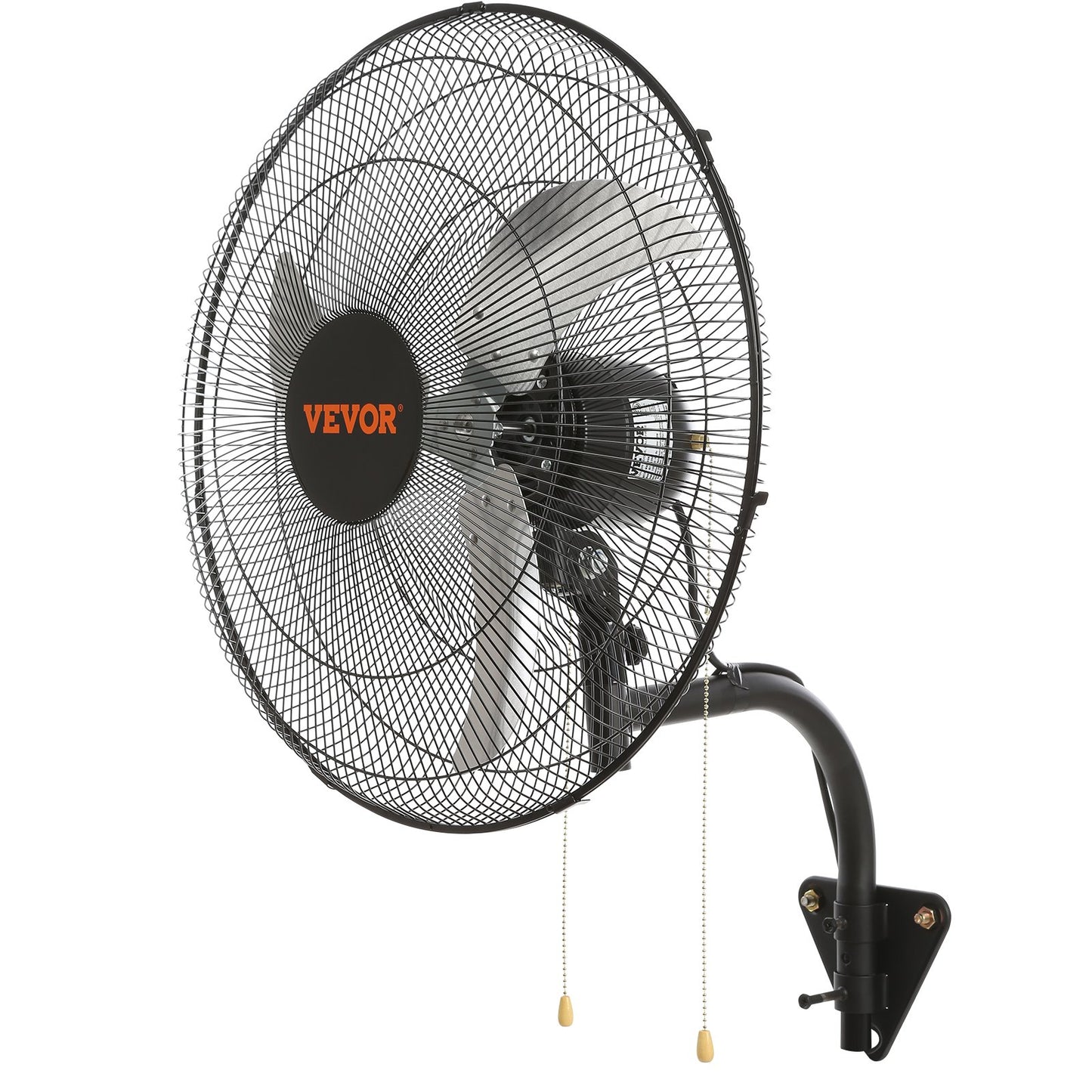 Wall Fan, 19 inch Oscillating Wall Fan, 4650 CFM, 3 Speeds, Commercial or Residential Fan for Cooling Warehouse, Greenhouse, Workshop, Patio, Basement, Black