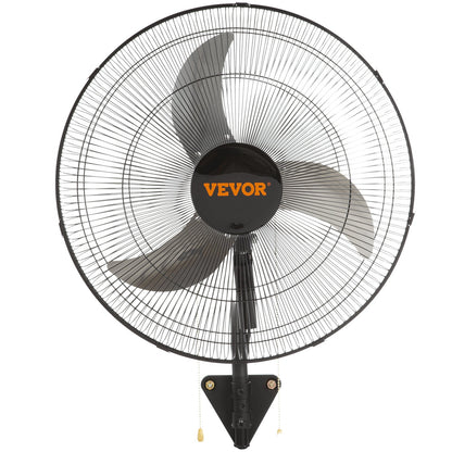 Wall Fan, 19 inch Oscillating Wall Fan, 4650 CFM, 3 Speeds, Commercial or Residential Fan for Cooling Warehouse, Greenhouse, Workshop, Patio, Basement, Black