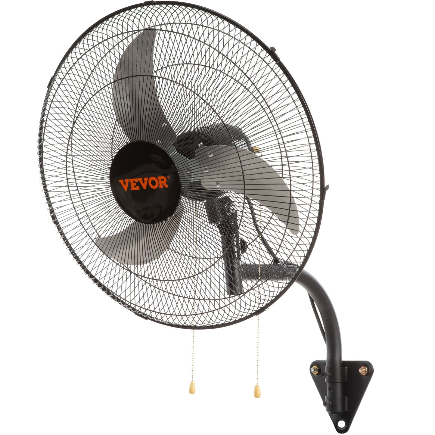 Wall Fan, 19 inch Oscillating Wall Fan, 4650 CFM, 3 Speeds, Commercial or Residential Fan for Cooling Warehouse, Greenhouse, Workshop, Patio, Basement, Black