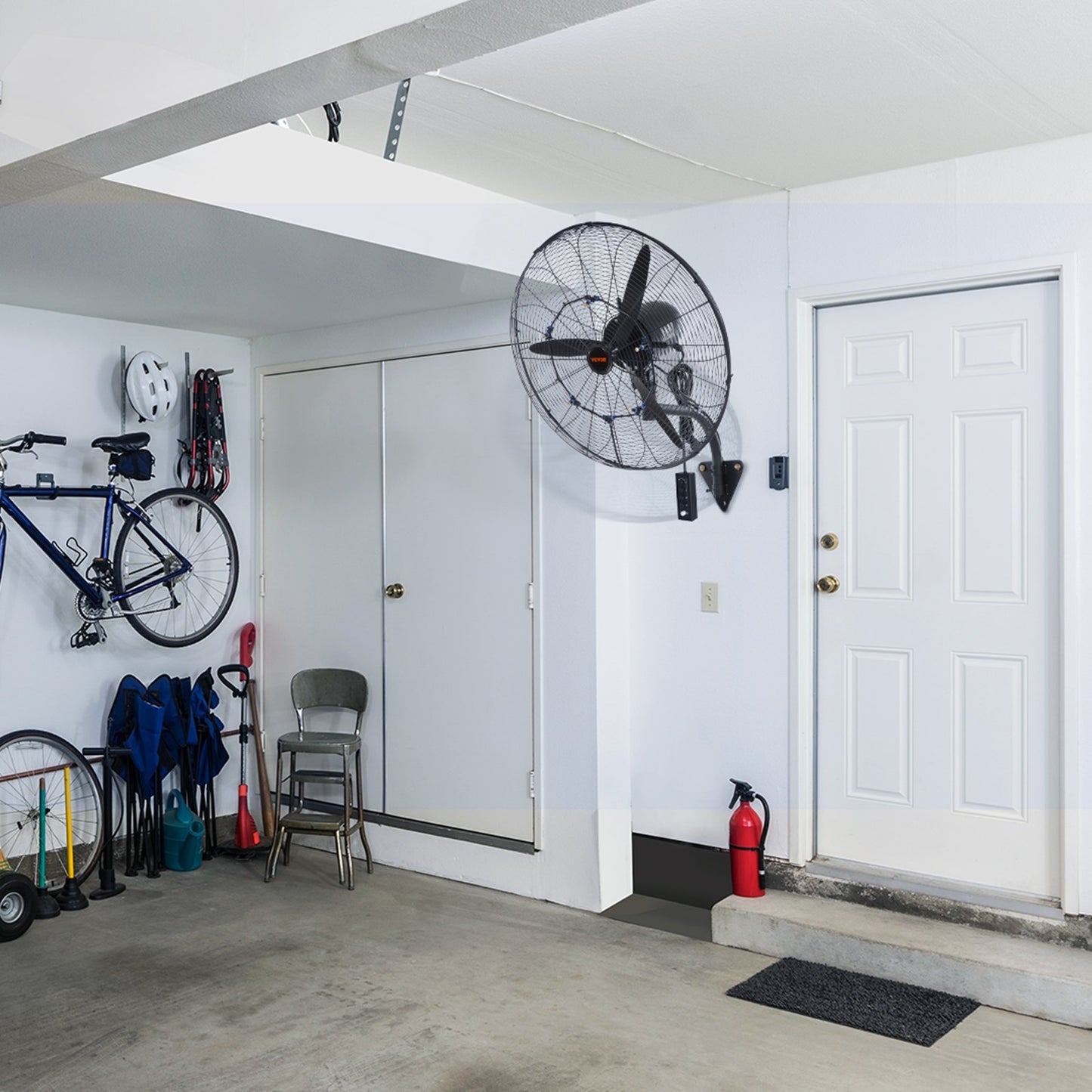 Mist Fan, 24.2 inch Oscillating Waterproof Fan, 3 Speeds, 7000 CFM, Commercial or Residential Fan for Cooling Warehouse, Greenhouse, Workshop