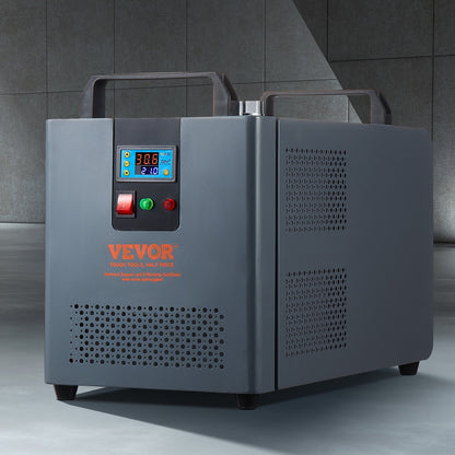 Industriell vattenkylare, KH-6000, 200W industriell vattenkylare kylsystem med kompressor 12 liters vattentankkapacitet 7,8 l/min max flödeshastighet, för CO2-lasergraveringsmaskin kylmaskin