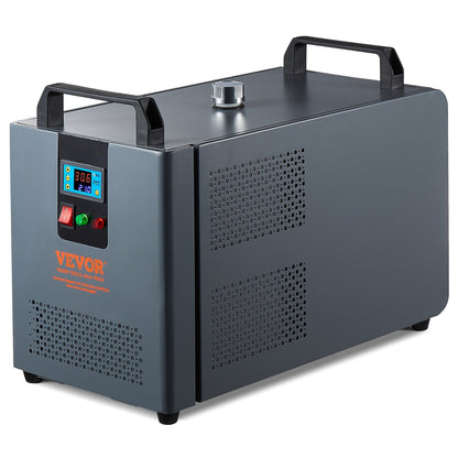 Industriell vattenkylare, KH-6000, 200W industriell vattenkylare kylsystem med kompressor 12 liters vattentankkapacitet 7,8 l/min max flödeshastighet, för CO2-lasergraveringsmaskin kylmaskin