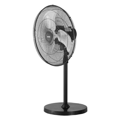 Industrial Pedestal Fan, 20 Inch 90-Degree Oscillating Fan, Height Adjustable Standing Fans with 3 Adjustable Speeds, High Power Floor Fans for Bedroom, Living Room, Home, Office, Black