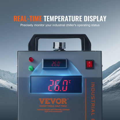 Industriell vattenkylare, CW-3000, 80W luftkyld industriell vattenkylare med 12 liters vattentankkapacitet, maximalt flöde på 12 l/min, för lasergraveringsmaskinkylning
