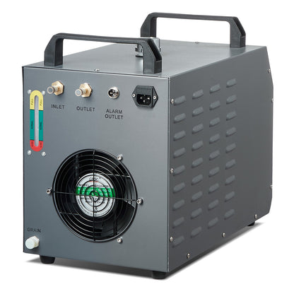 Industriell vattenkylare, CW-3000, 80W luftkyld industriell vattenkylare med 12 liters vattentankkapacitet, maximalt flöde på 12 l/min, för lasergraveringsmaskinkylning