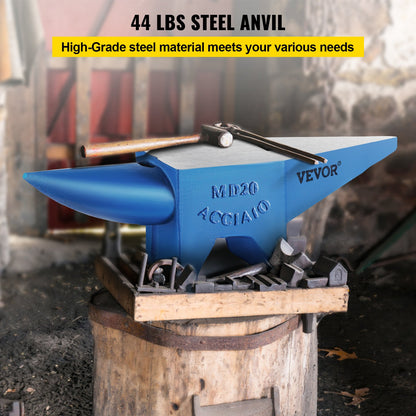 Single Horn Anvil 20 kg Steel Anvil Blacksmith for Sale Forge Tools and Equipment Anvil Rugged Round and Square Hole Horn Anvil Blacksmith Jewelers Metalsmith Blacksmith Tool