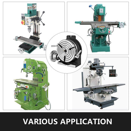 Rotary Table 8 INCH/200 MM Horizontal Vertical Rotary Table 3-Slot Rotary Table for Milling Machine MT-3 Rotary Table for Milling 360 Degrees Precision Rotary Table for Milling Drilling Vise