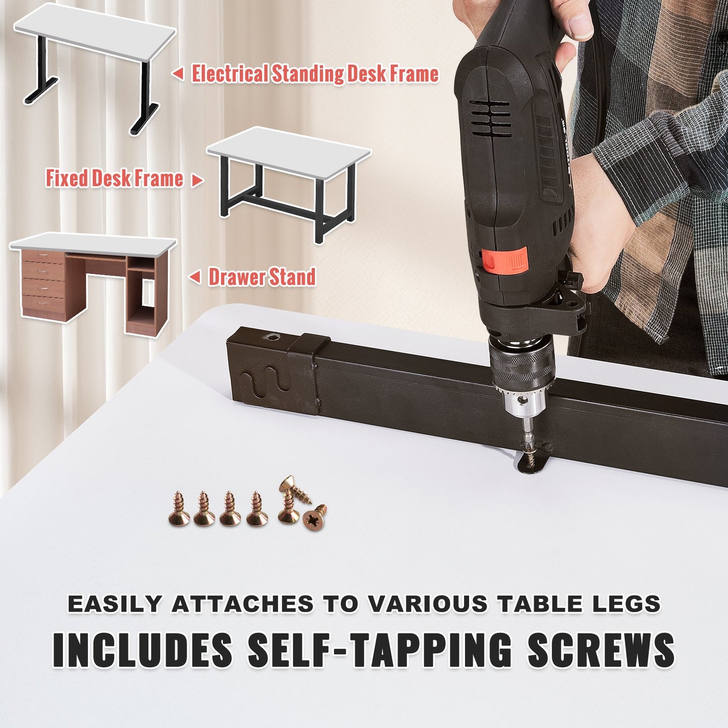 Table Top, 60" x 25" x 1", 220.5 lbs Load Capacity, Universal One-Piece Particle Board Desktop for Height Adjustable Electric Standing Desk Frame, Rectangular Countertop for Home and Office Desk