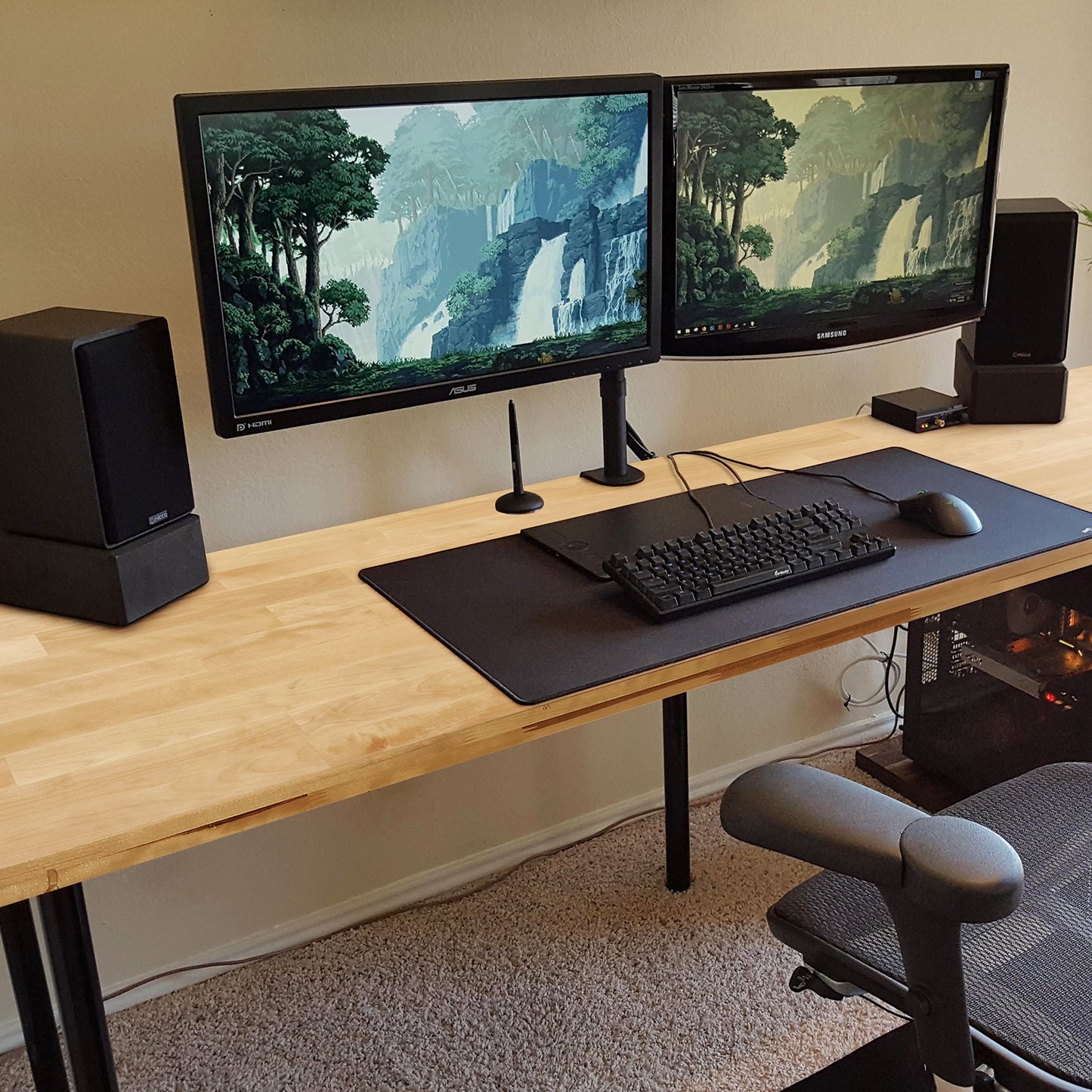 Wood Table Top, 47.2" x 29.5" x 1.5", 330lb Load Capacity, Universal Solid One-Piece Maple Wood Desktop for Height Adjustable Electric Standing Desk Frame, Rectangular Countertop for Home Office