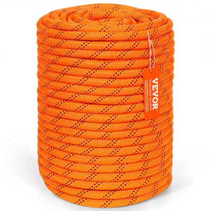 Arborist Tree Climbing Rope Double Braid Polyester 1/2"/1.3 cm x 220'/67.1 m 48-Strand