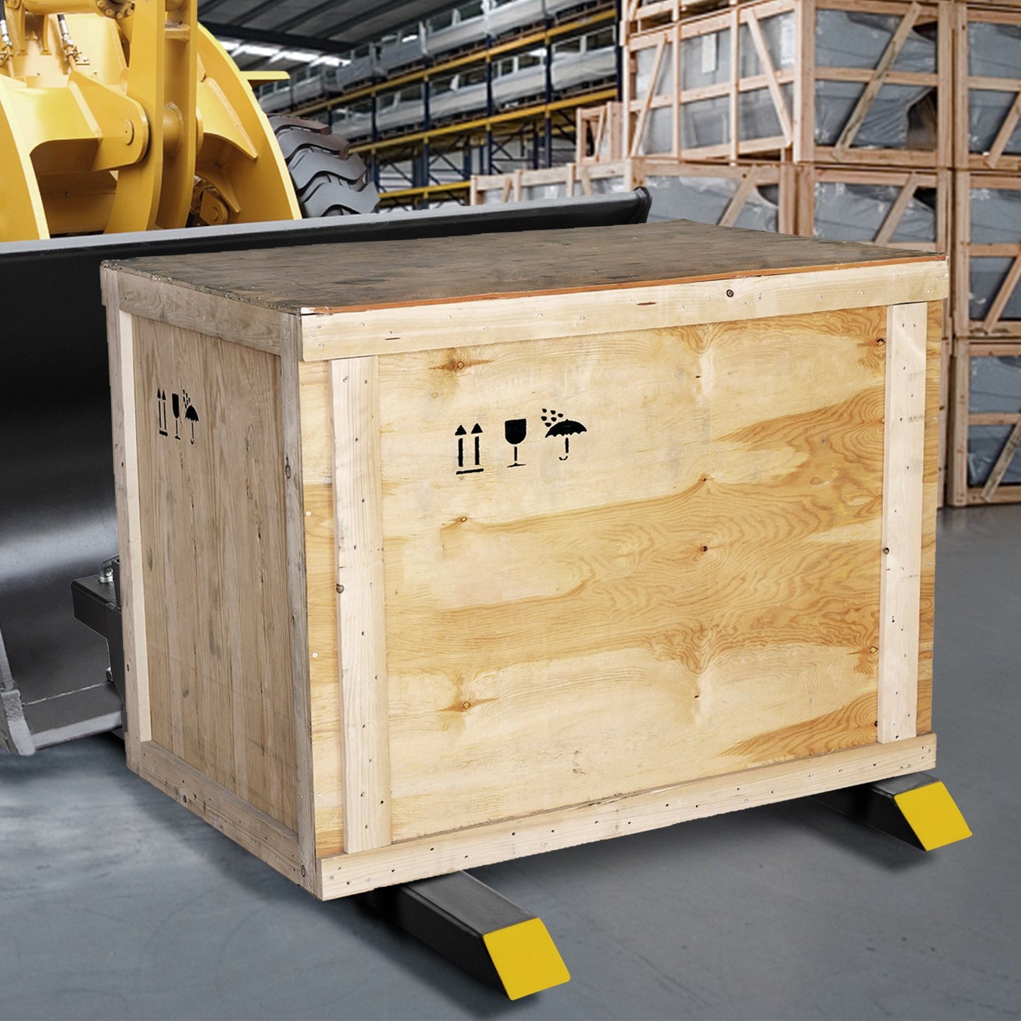 Pallet Forks, 907.2 kg Capacity Clamp on Pallet Forks, 109.2 cm Tractor Bucket Forks, Heavy Duty Front Loader Attachment for Tractor, Skid Steer, Loader Bucket, Tractor Forks for Agriculture and Farm