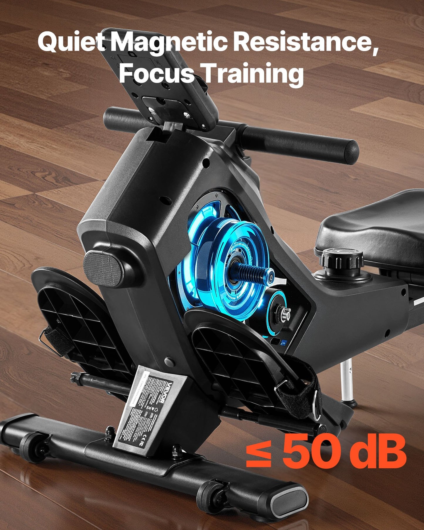 Magnetic Rowing Machine,16-Level Quiet Resistance Adjustable, Foldable Rower Machine for Home, 158kg Weight Capacity, Row Machines with Smooth Pulley Design, Bluetooth APP Compatible & LCD Monitor