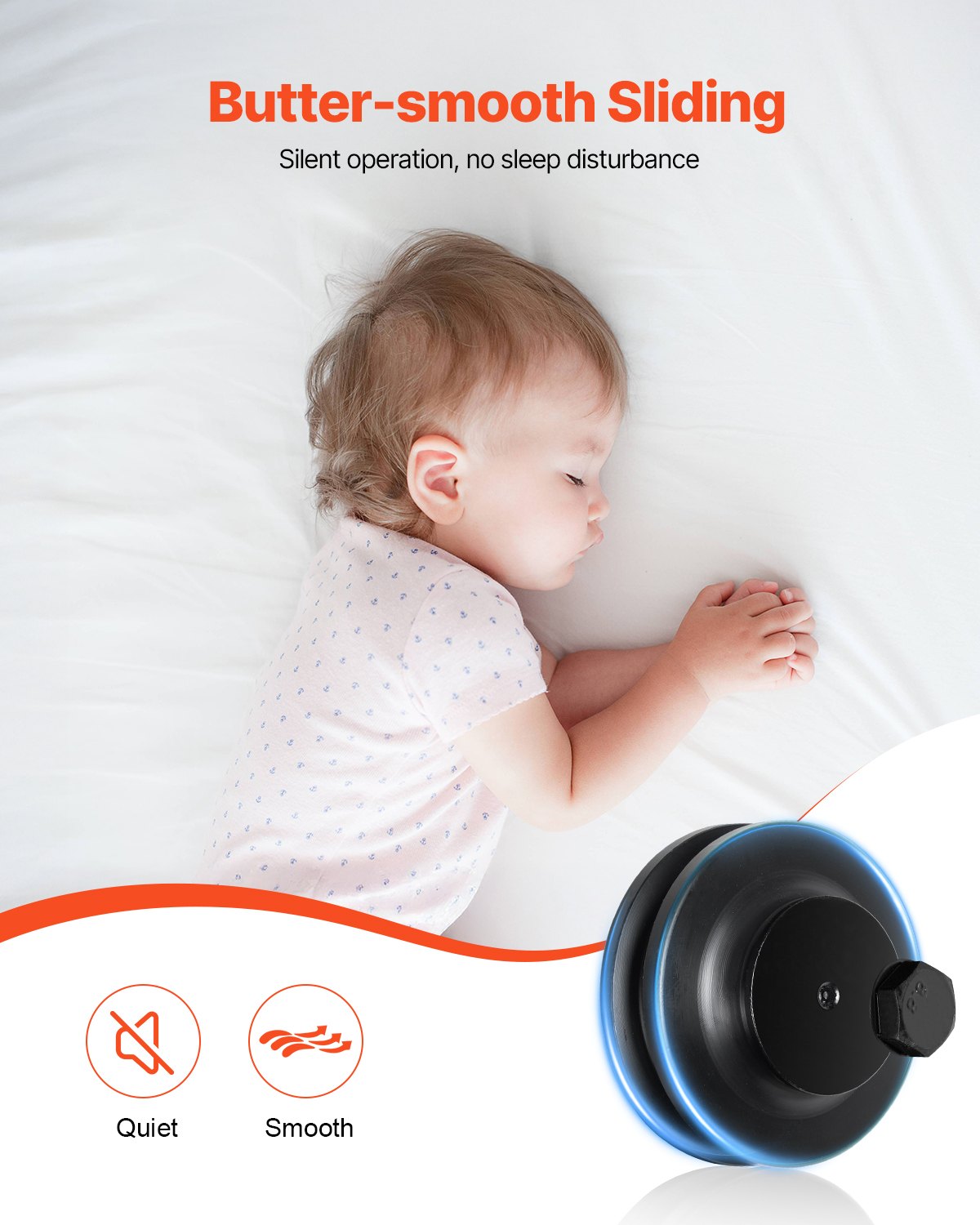 6.6FT Sliding Barn Door Hardware Kit, 330 LBS Weight Capacity, Compatible with 36 to 40 Inches Width & 1-3/8 to 1-3/4 Inches Thickness Single Sliding Barn Door, Durable Track & J-shape Roller