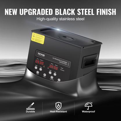 3L Ultra Sonic Cleaner, 120W Digital Ultrasonic Cleaning Machine with Gentle Mode & Upgraded Degassing, 40kHz Ultrasound Cleaner Machine with Heater & Timer for Jewelry, Glasses, Tools Retainer