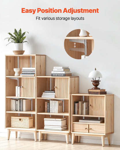 Shelf Pilaster, 39-inch 10 Pack, Upright Wall Shelving System, Heavy Duty Support System Single Slot Shelf Rails, 40 Screws Included, Suitable for Cabinet Closet Organization Storage, Silver