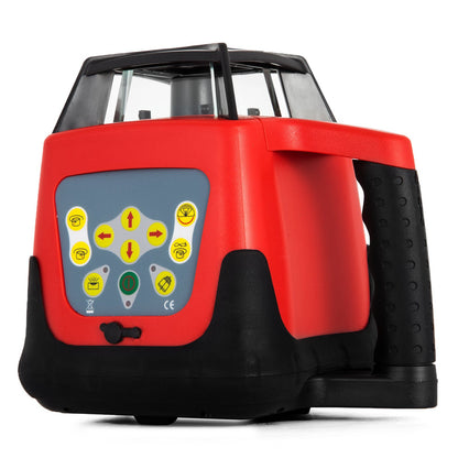 Red Laser Level Rotary Self Leveling Measuring Automatic Rotating Red Beam with Receiver Remote Control Carrying Case