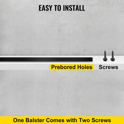 Deck Balusters Metal Deck Spindles 76 Pack 29.5" Aluminum Alloy Railing