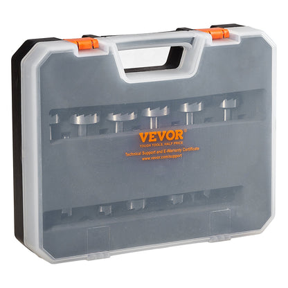 Forstner Bit Set, 16 Pcs Forstner Drill Bits Set, 6.4mm to 41.3mm, Carbon Steel, with Universal Round Shank, Forstner Drill Bit for Wood and Composite Board, Forstner Bits for Woodworking