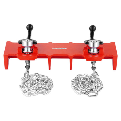 Pipe Welding Vise, 1/2 to 8-inch Pipe Welding Clamp with Dual Chains & Crank Handles, Heavy-Duty Cast Iron Vise for a Variety of Pipes