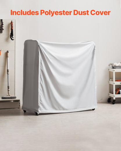 Rullande däckställ, däckhållare med 2 hyllor och transportvagn för garage, kraftig däckvagn i stål med hjul, justerbar höjd och skyddsöverdrag, rymmer upp till 12 standarddäck