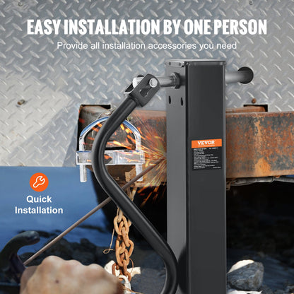 Trailer Jack, Trailer Tongue Jack Welding-on 12000 lb Weight Capacity, Trailer Jack Stand with Handle for lifting RV Trailer, Horse Trailer, Utility Trailer, Yacht Trailer